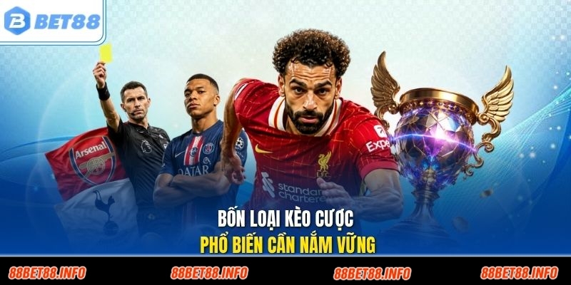 Bốn loại kèo cược phổ biến cần nắm vững