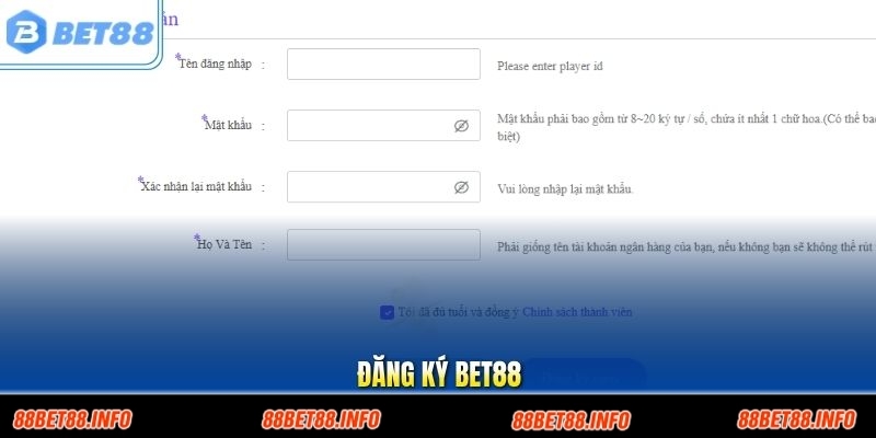 Đăng Ký BET88 Nhanh Nhất – Hướng Dẫn Tạo Tài Khoản Chi Tiết